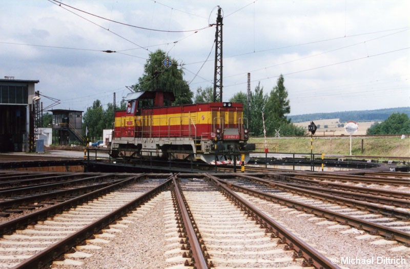 Bild: 731 014 auf der Drehscheibe.