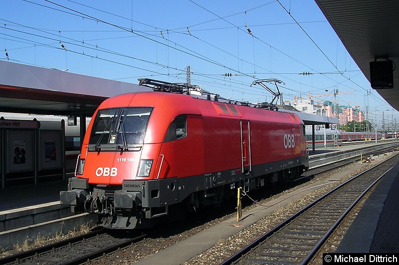 Bild: 116 149 bei der Einfahrt in München Hbf.
