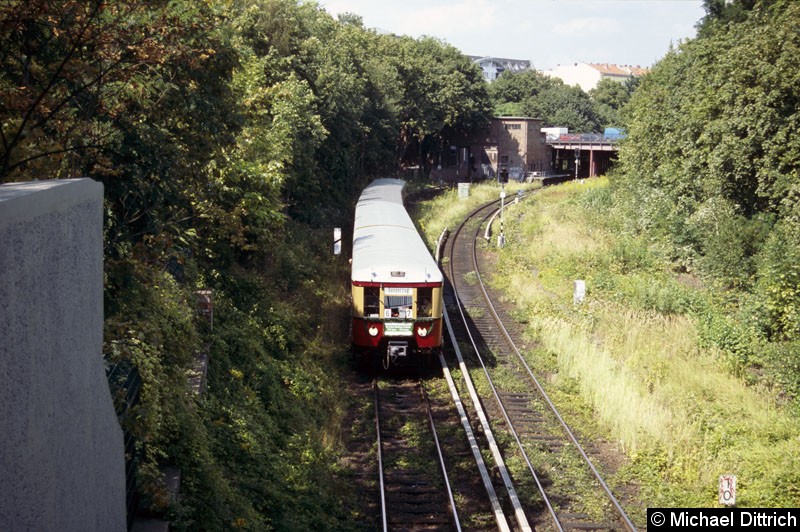 Bild: Der Zug der Baureihe 167 verließ den Bahnhof Humboldthain und erreicht in Kürze Nordbahnhof.
