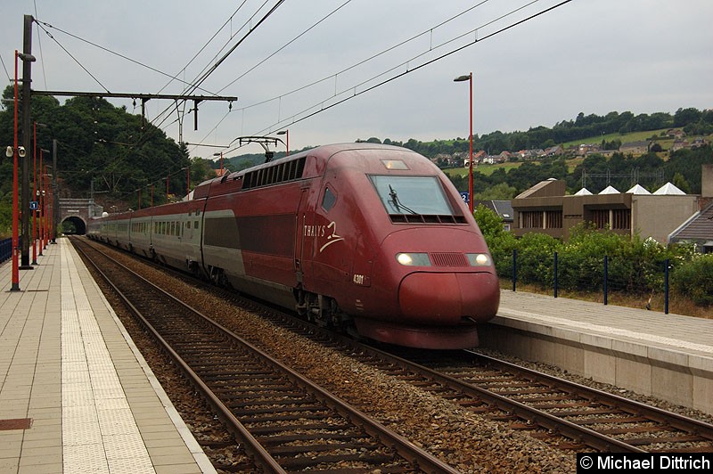 Bild: Thalys 4301 bei der Durchfahrt in Pepinster.