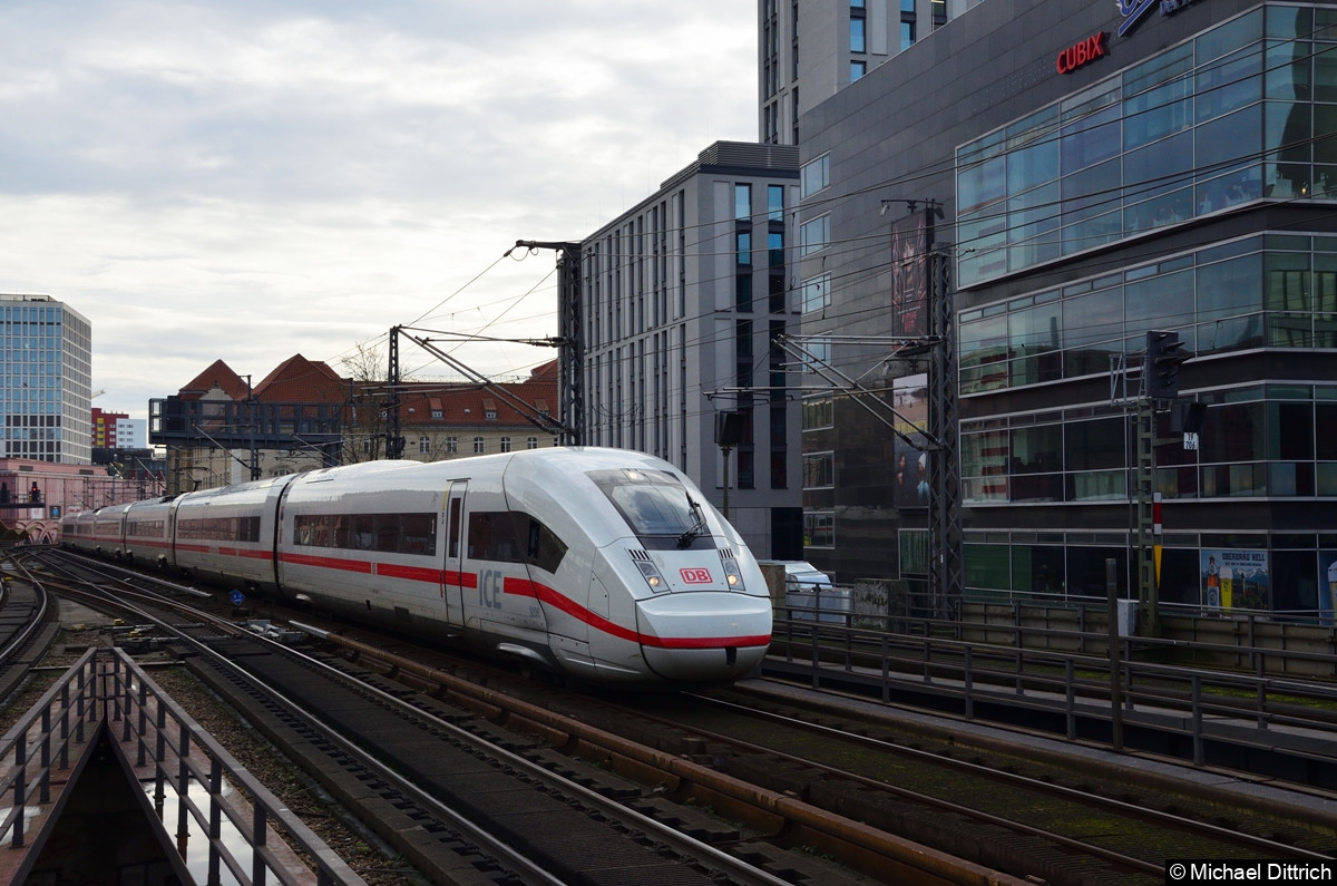 Bild: Triebzug 9206 und Triebzug 9205 als ICE auf dem Weg in Richtung Ruhrgebiet.