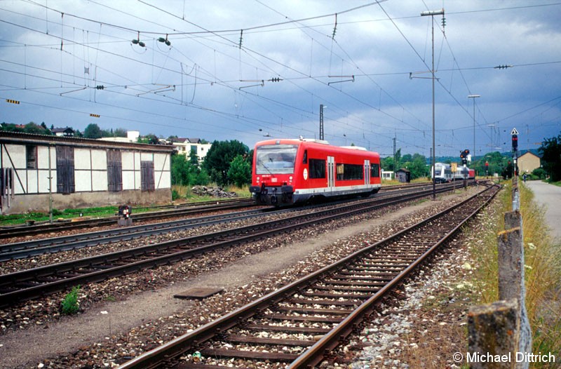 Bild: 650 116 kommt gerade in Amstetten vorbei.