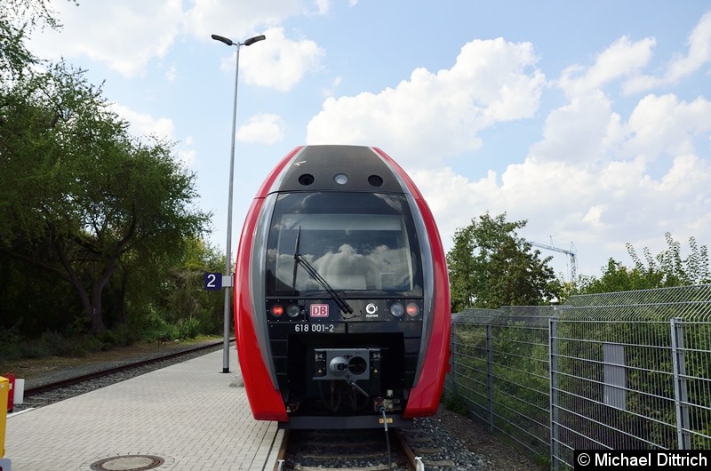 Bild: Der 618 001 ist ein Einzelgänger des Typs Lirex (Leichter Innovativer Regionalexpress).