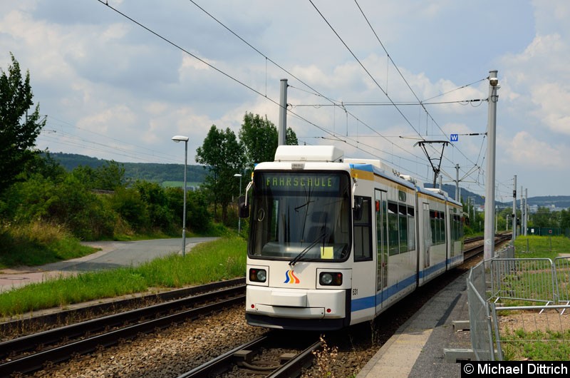 Bild: 631 als Fahrschule kurz vor dem Betriebshof.