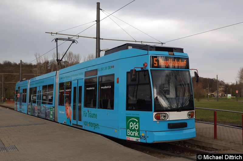 Bild: MGT6D/E 615 als Linie an der Endstelle Zoopark.