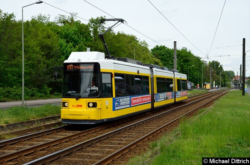 Bild: 1515 als Linie M17 zwischen den Haltestellen Hegemeisterweg und Volkspark Wuhlheide.