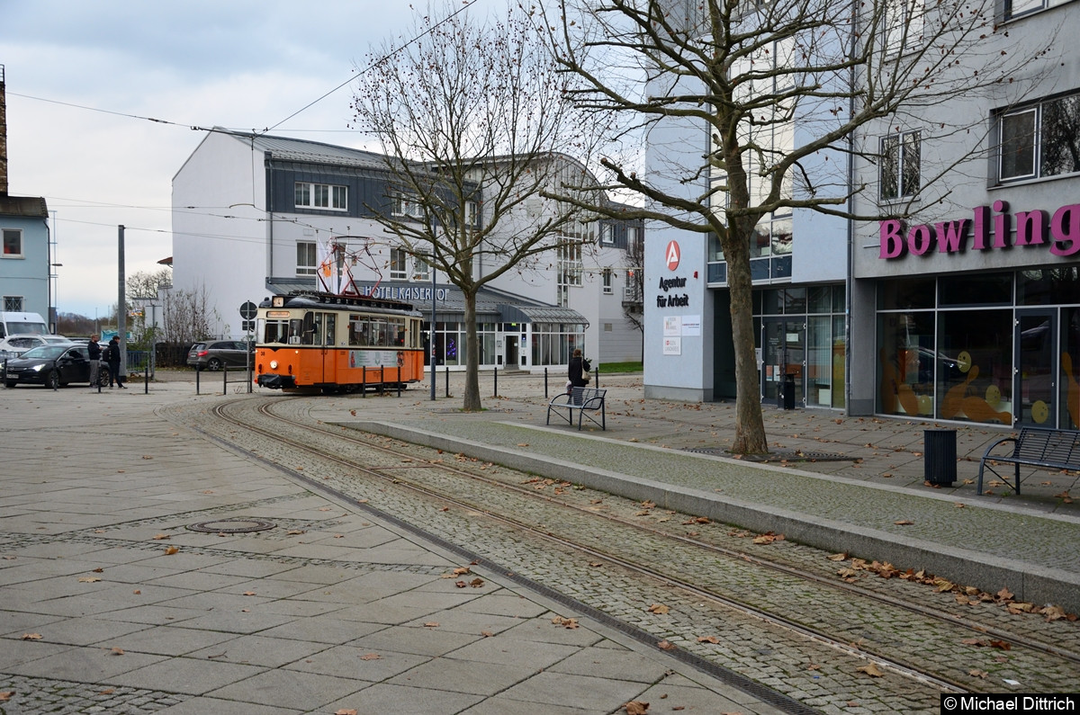 Wagen 38 auf dem Weg zum Hauptbahnhof.