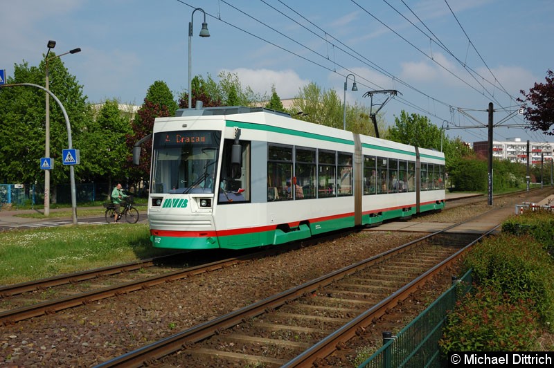 Bild: 1312 als Linie 4 an der Haltestelle Sternbogen.