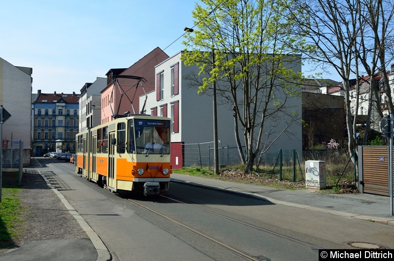 1308 auf Sonderfahrt in der Wolfener Str.