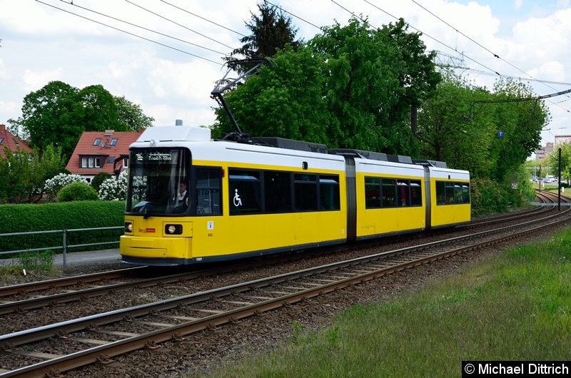 Bild: 1589 als Linie 16 kurz vor der Haltestelle Landsberger Allee/Rhinstr.