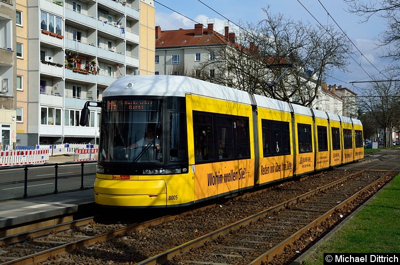 Bild: 8005 als Linie M4 an der Haltestelle Arnswalder Platz.