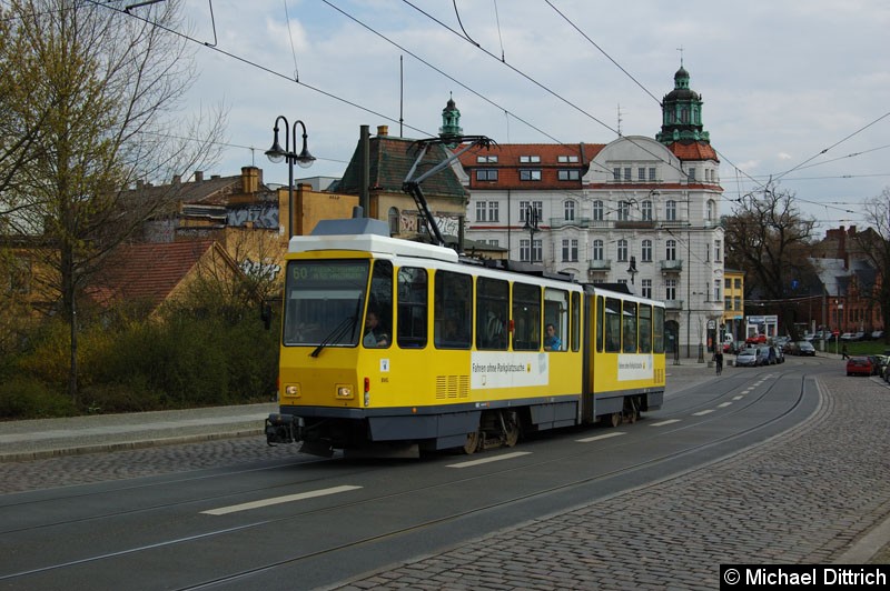 Bild: 6161 als Linie 60 vor der Dammbrücke.