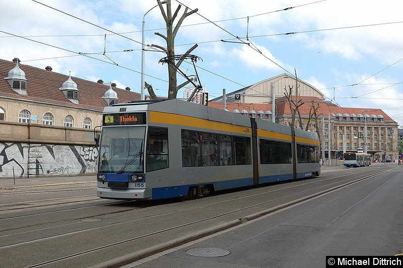 Bild: 1155 als Linie 9 kurz vor dem Hauptbahnhof.