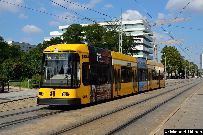 Bild: 2589 als Linie 44 in Höhe der Haltestelle Webergasse.