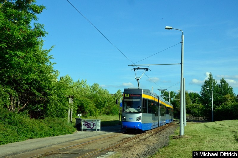 Bild: 1341 + 1318 als Linie 8 an der Endstelle Grünau Nord.