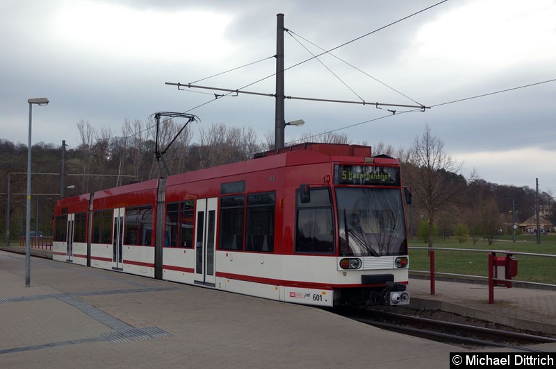 Bild: MGT6D/E 601 als Linie 5 an der Endstelle Zoopark.