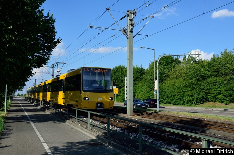 3371 als Linie U6 zwischen Raststatter Str. und Wolfbusch.