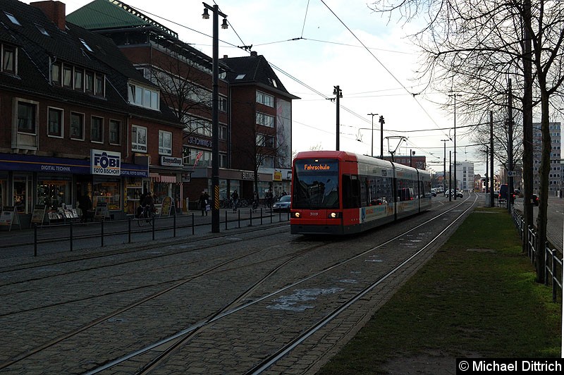 Bild: 3119 als Fahrschule in der Ausweiche Domsheide.