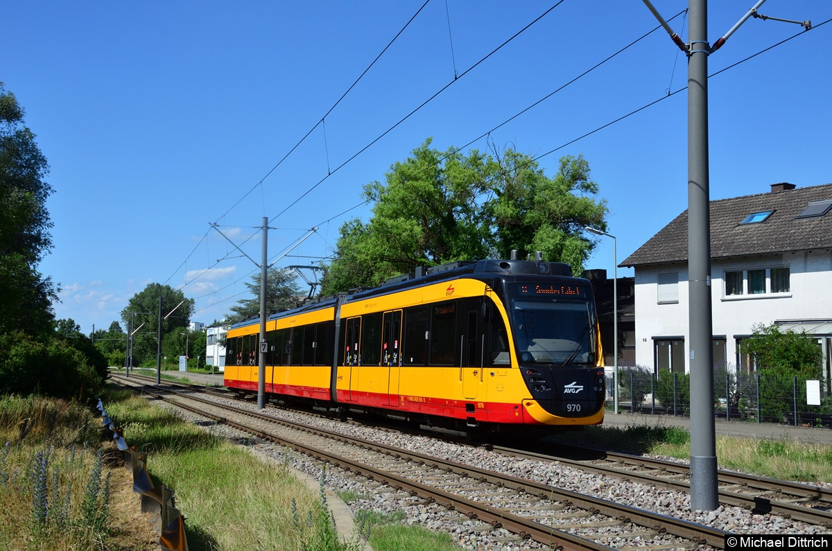 970 als Sonderfahrt auf dem Weg zum Betriebshof West.