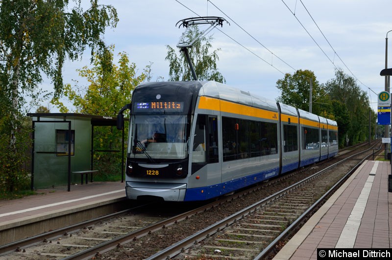 Bild: 1228 als Linie 15 in der Haltestelle Roseggerstr.