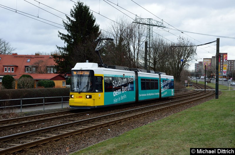 Bild: 1507 als Linie 16 zwischen den Haltestellen Dingelstädter Str. und Landsberger Allee/Rhinstr.