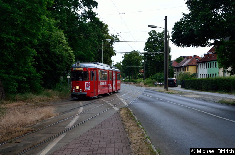 Bild: Wagen 45 auf dem Weg zum S-Bf. Friedrichshagen.