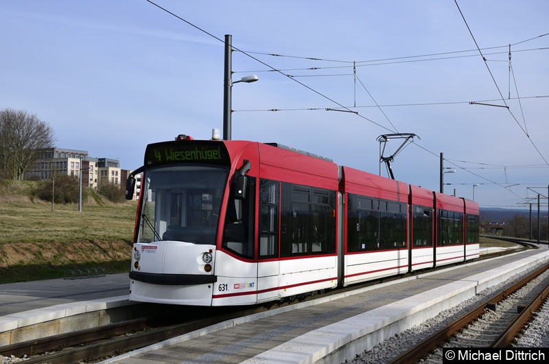 Bild: 631 als Linie 4 in Bindersleben.
