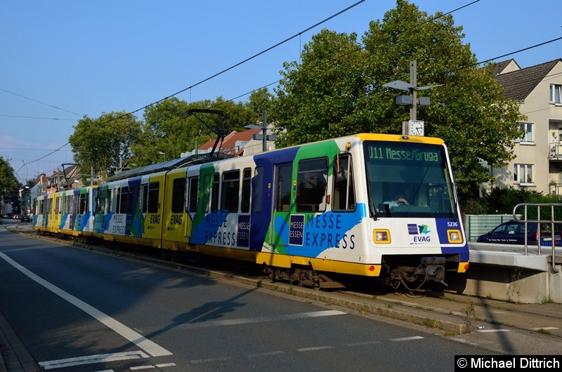 Bild: 5236 + 5240 als Linie U11 an der Haltestelle Alte Landstraße.