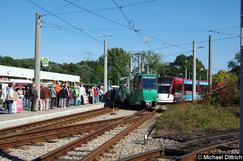 Bild: Als Sonderzug wurde der KT4D 518+519+495 eingesetzt. Hier ist er gerade auf dem Weg zum Feierabend im Betriebshof.