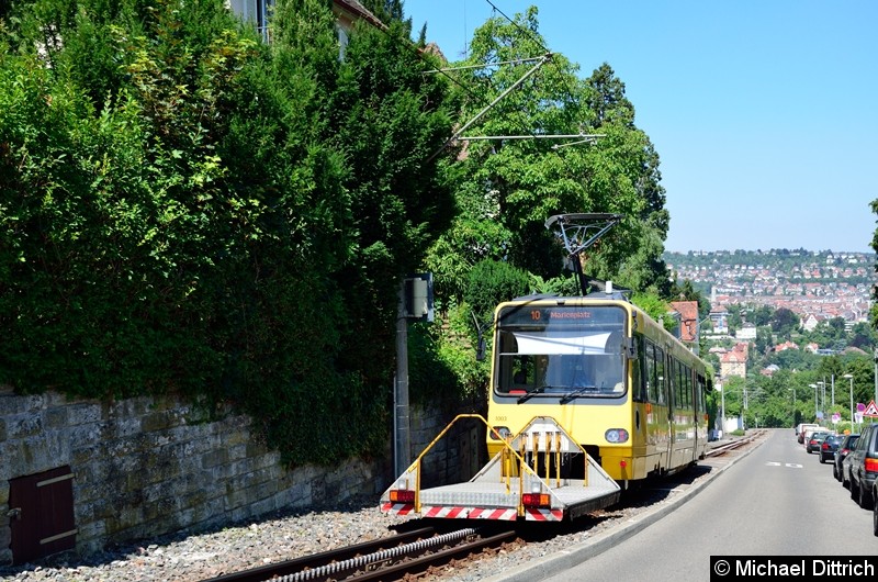 Bild: Zahnradbahn 1003 zwischen den Haltestellen Wielandshöhe und Pfaffenweg.