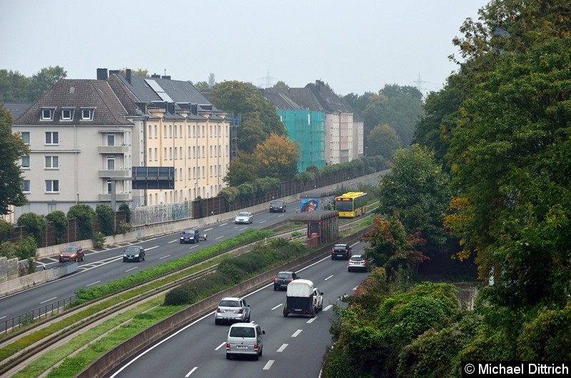 Der Bus 4672 als Linie 146 in der Haltestelle Oberschlesienstraße.