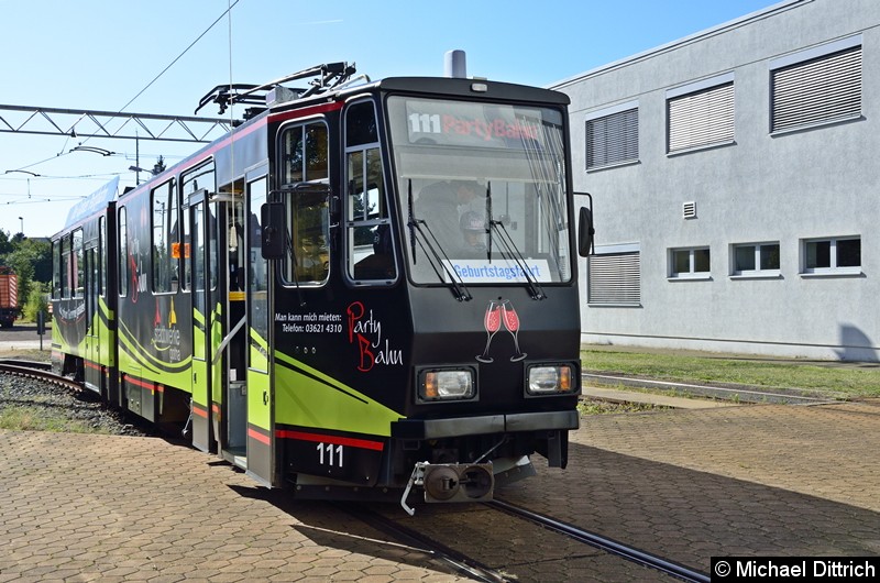 Bild: Partytram auf dem Betriebshof.
