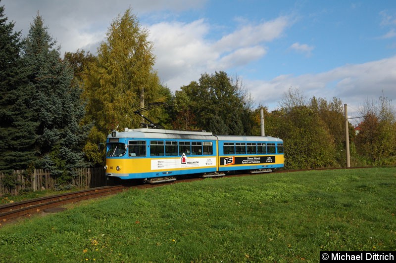 Bild: 442 als Linie 2 in der Wendeschleife Ostbahnhof.